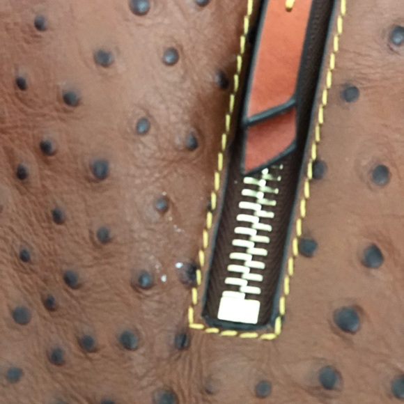 Dooney & Bourke Cognac Leather Cooper Hobo Bag - Picture 4 of 16